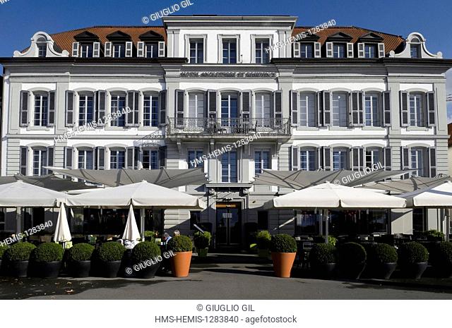 Switzerland, Canton of Vaud, Lausanne, Ouchy district on Lake Geneva, Hotel Résidence Palace England and on the Quai de la Belgium