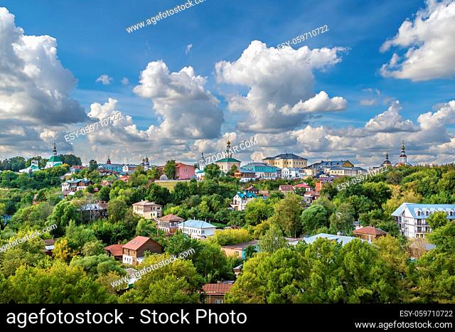 View of Vladimir old town from Pushkin park, Russia