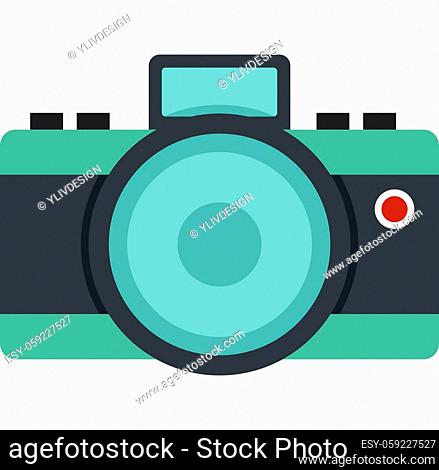 Photocamera icon isolated on white background vector illustration