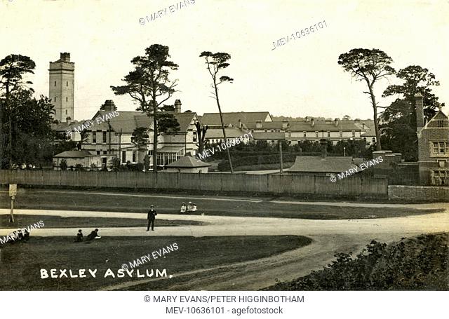 Bexley Asylum was opened in 1898 on Old Bexley Lane, Bexley. It was also known as Heath Asylum and later as Bexley Hospital