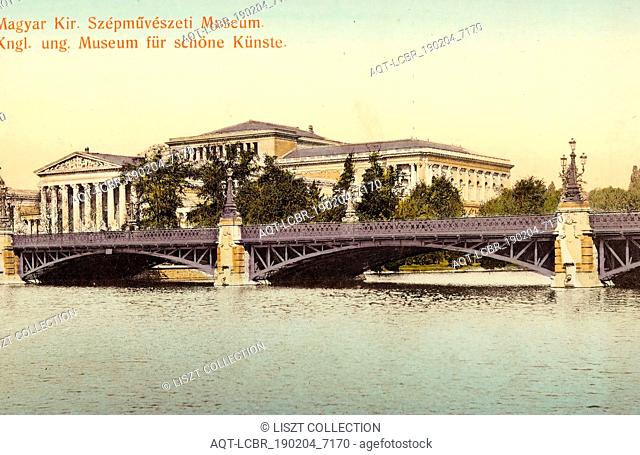 Budapest Museum of Fine Arts, Bridge over the Városligeti lake, 1906, Budapest, Königlich ungarisches Museum für schöne Künste, Hungary