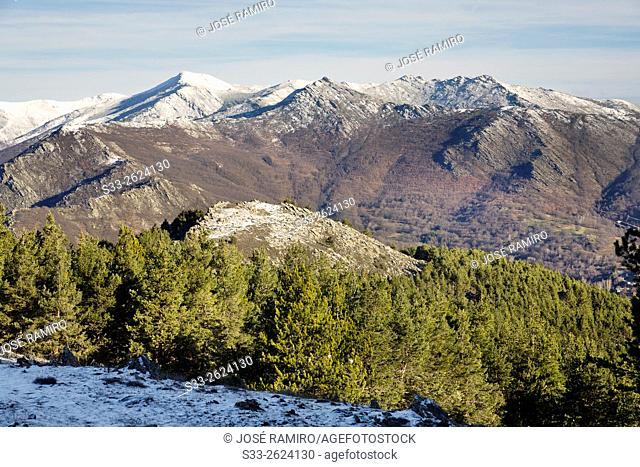 Sierra de Ayllon from Bañaderos peak in Montejo de la Sierra. Madrid. Spain. Europe