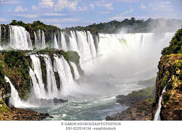 Devil's Throat at Iguazu Falls, one of the New Seven Wonders of Nature, Argentina
