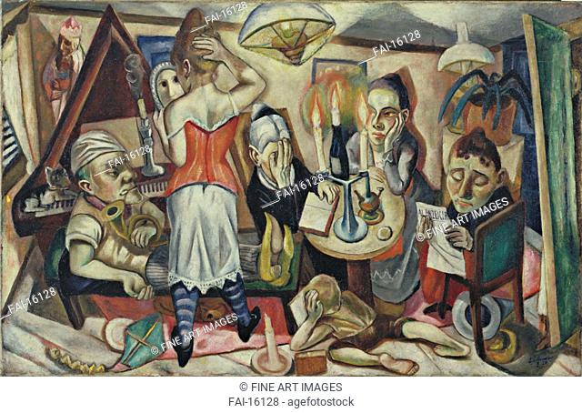 Family Picture. Beckmann, Max (1884-1950). Oil on canvas. Expressionism. 1920. © Museum of Modern Art, New York. 65x100, 9. Painting