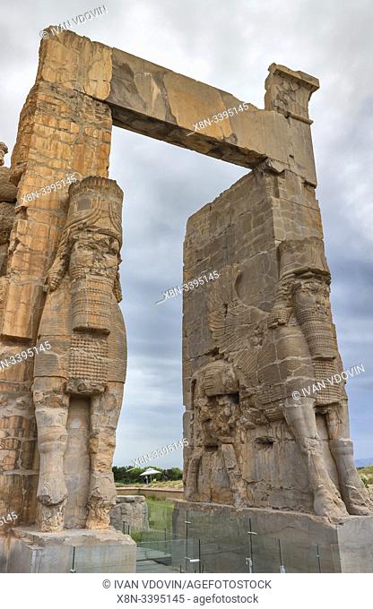 Gate of All Nations, Gate of Xerxes, Persepolis, ceremonial capital of Achaemenid Empire, Fars Province, Iran