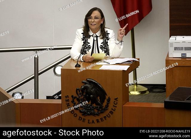 December 8, 2022, Mexico City, Mexico: The Mexican Secretary of Energy, Rocio Nahle Garcia appears before the Senate of the Republic in Mexico City