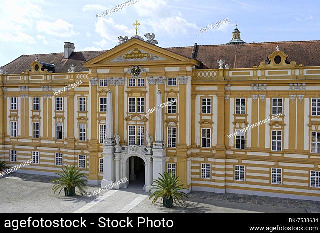 Melk Abbey, Benediktihalle, Melk, Lower Austria, Austria, Europe