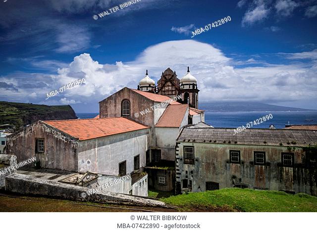 Portugal, Azores, Faial Island, Horta, Igreja de Nossa Senhora do Carmo church, exterior