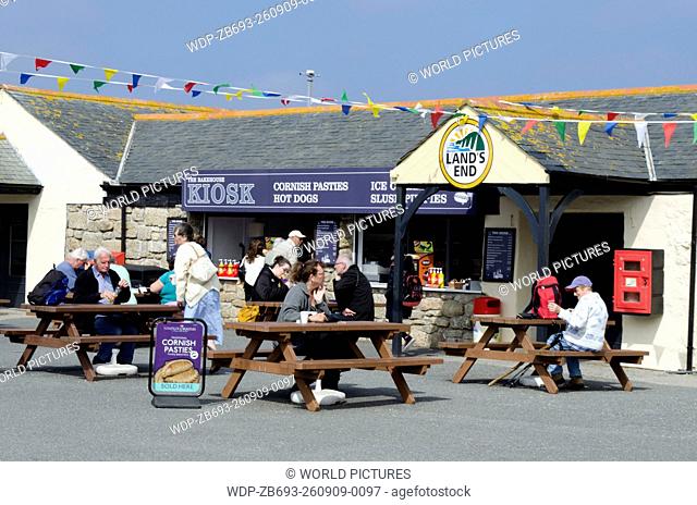 outdoor restaurant Land's End Cornwall England
