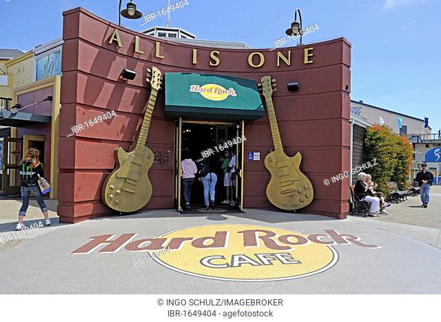 Hard Rock Cafe at Pier 39, Fisherman's Wharf, San Francisco, California, USA
