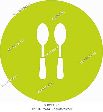 Spoon, fork, silver icon vector image. Can also be used for household objects. Suitable for use on web apps, mobile apps and print media