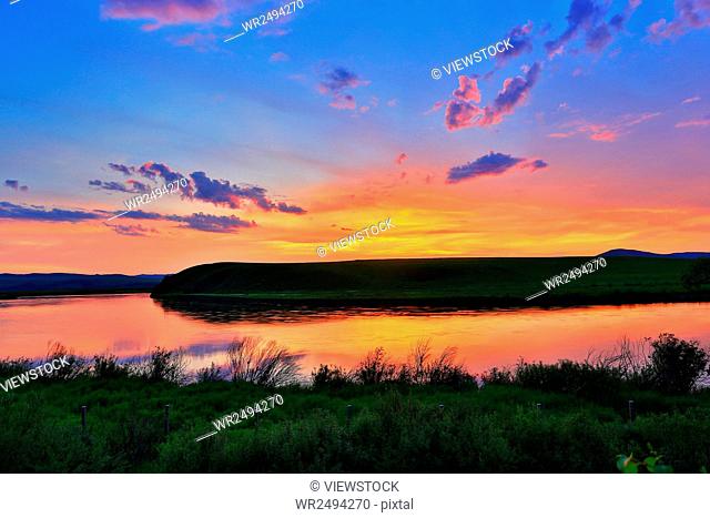 Hulun Buir Eergu'Na Inner Mongolia river scenery
