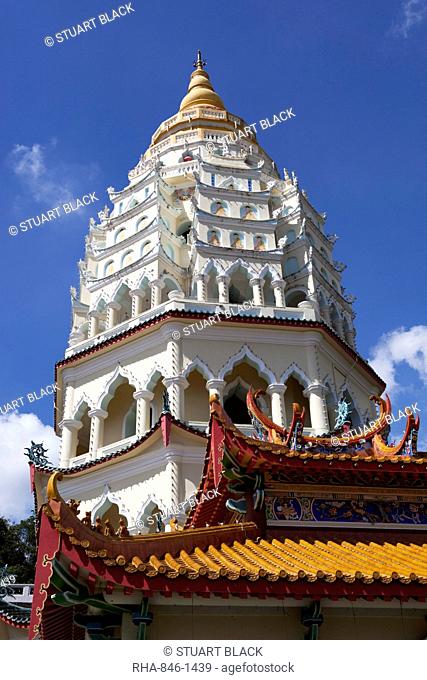 Ban Po pagoda, Kek Lok Si Temple, Crane Hill, Georgetown, Pulau Penang, Malaysia, Southeast Asia, Asia