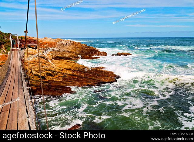 blur in south africa   sky ocean  tsitsikamma reserve nature and rocks
