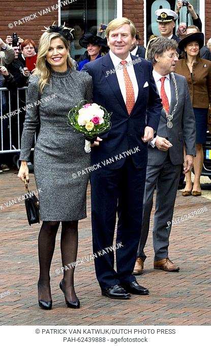 King Willem-Alexander and Queen Maxima of The Netherlands visit the former mine region in Limburg, The Netherlands, 8 October 2015