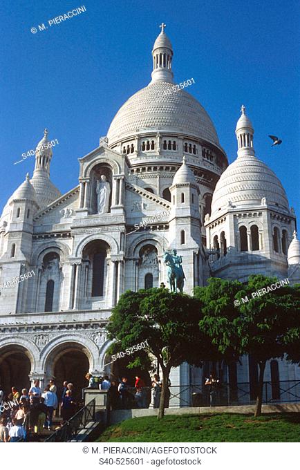 Europe, France, Ile de France, Paris, Montmartre, basilica of the Sacré-Coeur