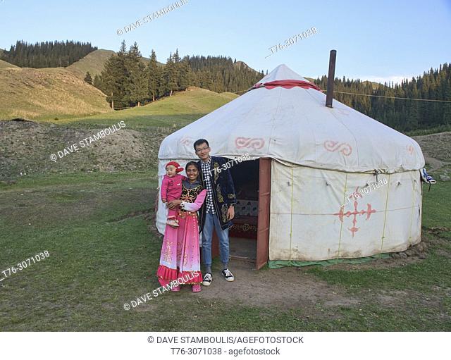 Kazakh yurt life, Sayram Lake, Xinjiang, China
