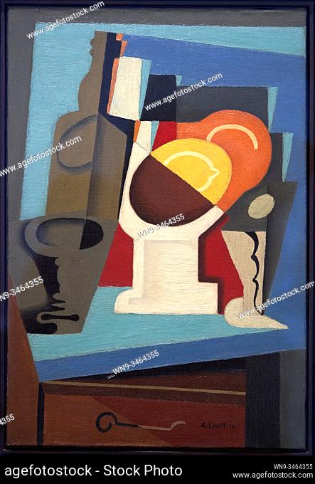 """Cubist Still Life, Bottle and Glass"", 1917, André Lhote (1885-1962)