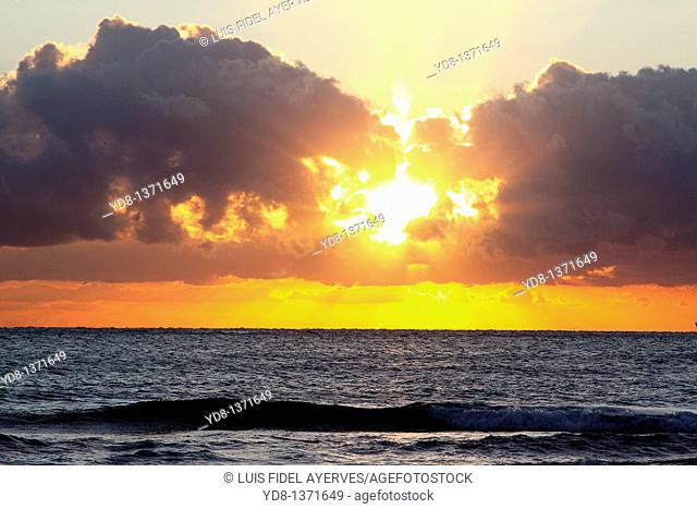 Sunrise in Miami Beach, Florida
