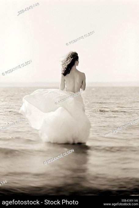 Woman with Skirt in Water