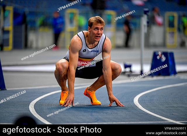 Belgian Julien Watrin pictured in action during the European Athletics Team Championships, in Chorchow, Silesia, Poland, Saturday 24 June 2023