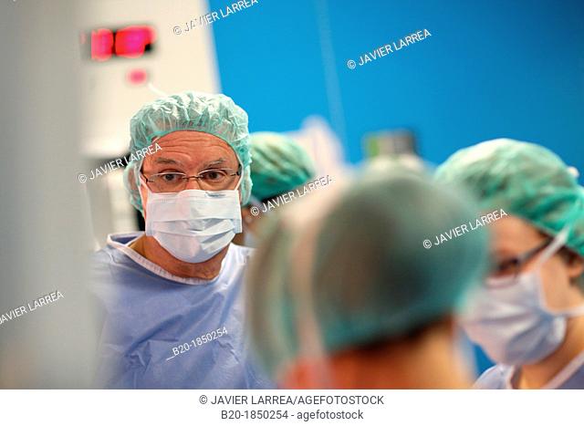 Hiatal Hernia Surgery, Laparoscopy, General Emergency Surgery, Operating Theatre, Donostia Hospital, San Sebastian, Donostia, Gipuzkoa, Basque Country, Spain