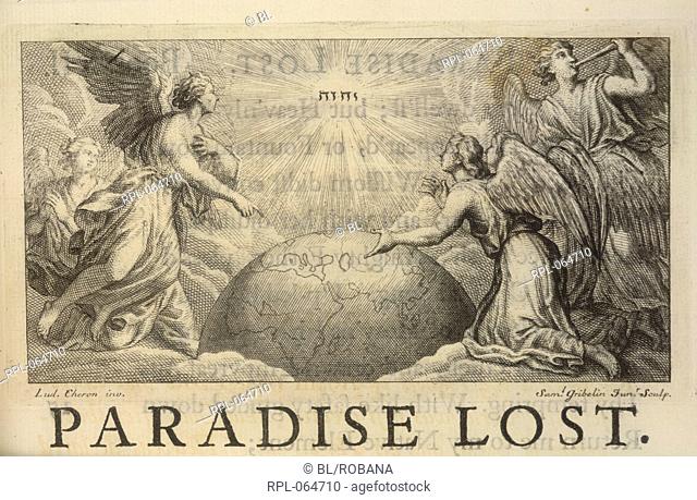 Paradise Lost A globe and angels. Image taken from The Poetical Works of Mr. John Milton. Notes upon the twelve books of Paradise Lost by Mr. Addison