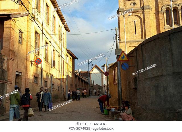Street By Ambozontany Cathedral, Fianarantsoa, Madagascar