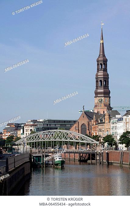 St. Catherine's Church, Zollkanal (canal), Hamburg, Germany