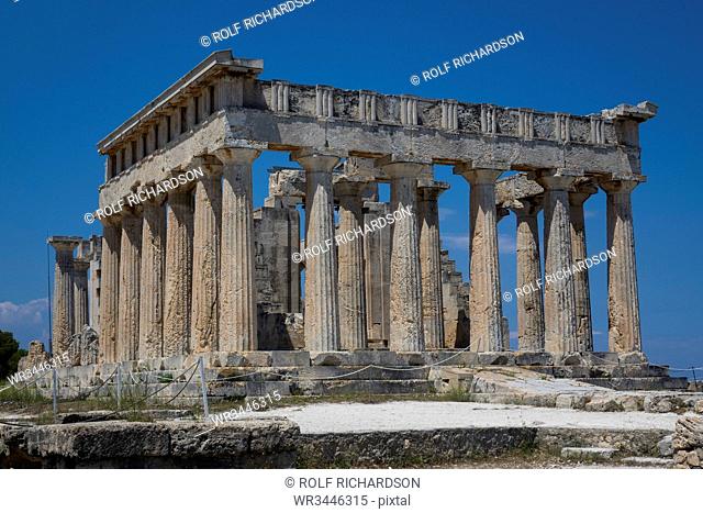 Afea Temple, Aegina, Saronic Islands, Greek Islands, Greece, Europe