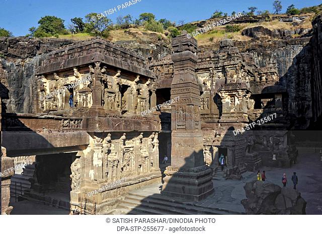 kailasa temple, ellora cave, aurangabad, maharashtra, India, Asia