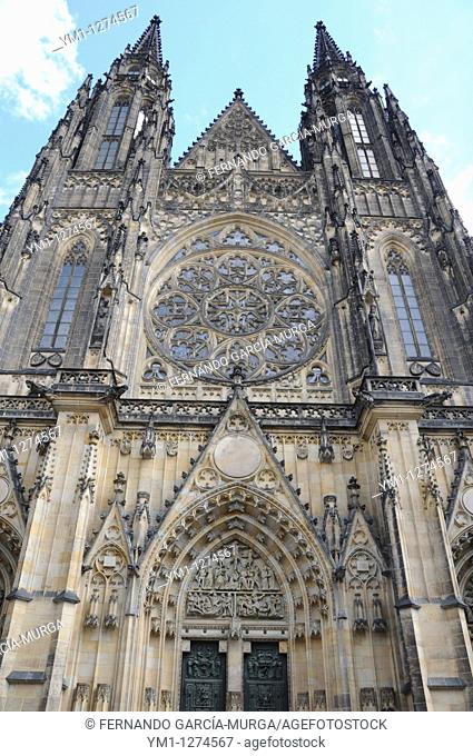 Saints Vito, Wenceslao and Adalberto’s Cathedral  Prague  Czech Republic  Founded in 1344 where the previous Romanic rotunda was located by Juan of Louxembourg...