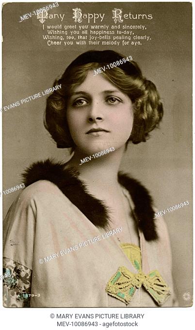 English actress of stage and screen, Gladys Cooper (1888-1971), wearing a dress with a fur collar