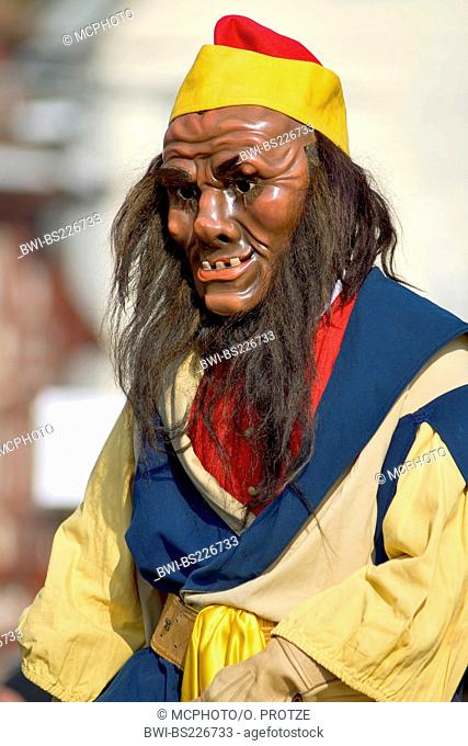 Fritschi, a pagan deity in Swiss history, impersonated at the Fasnacht in Lucerne, Switzerland, Luzerne