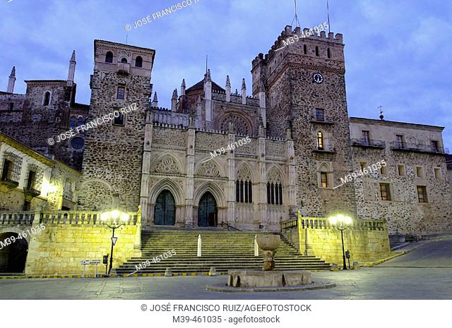 Royal Monastery (14th century) now Parador Nacional (state-run hotel), Guadalupe. Cáceres province, Extremadura, Spain