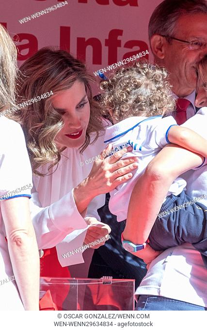 Spanish Queen Letizia during the 'Dia de la Banderita' (Little Flag Day) at the Red Cross headquarters Featuring: Queen Letizia Where: Madrid