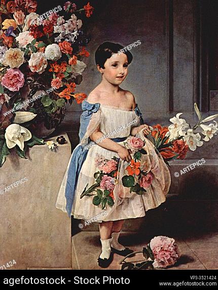 Francesco Hayez - Portrait Antoniet Negroni Prati Morosini As Child 1858