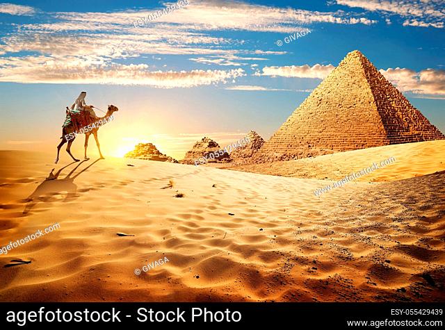 egypt, pyramid shape, bedouin