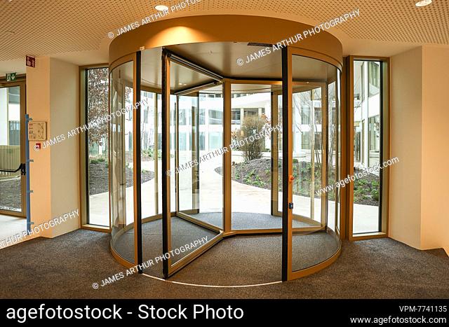 Illustration picture shows a visit to the new headquarters of the BNP Paribas Fortis bank in Brussels, Friday 04 February 2022
