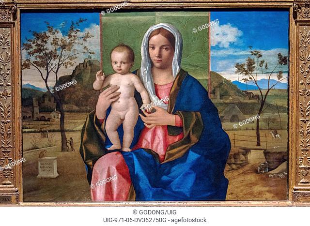 Giovanni Bellini. Virgin and child. 1510. Pinacoteca di Brera. Milan. Italy