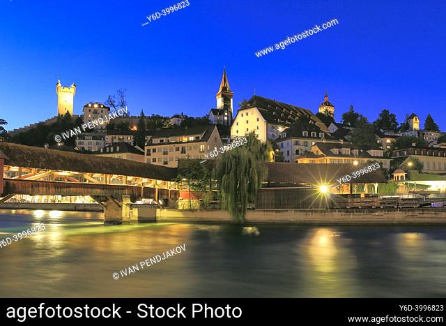 Lucerne at Night, Switzerland