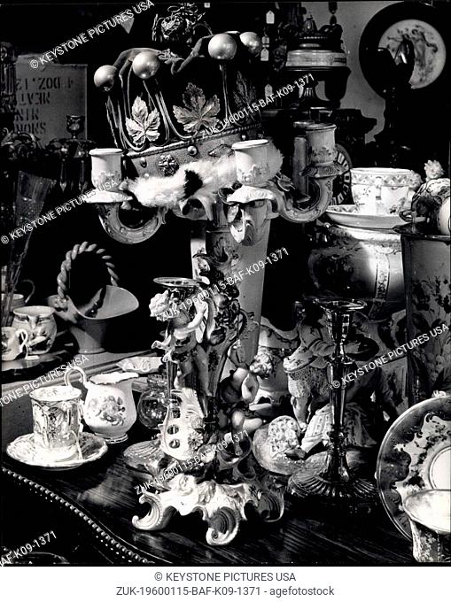 1957 - Carole Searchers For 'Props' In ' The Delighful Muddle: Who could pass a shop with a name like 'The Delightful Muddle'? Beautiful actress Carole Newton...