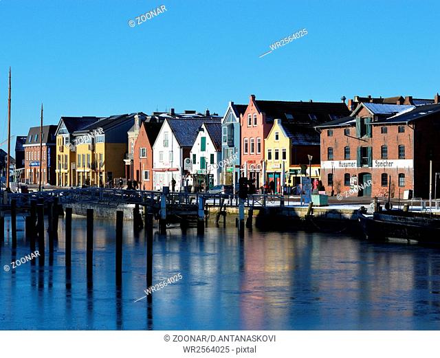 Town Husum, Germany, at winter time