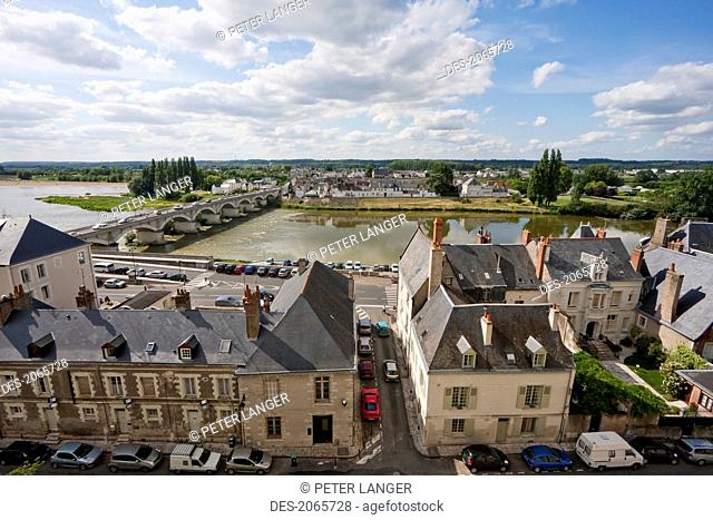 Panoramic View Of Amboise From The Chateau D'amboise, Amboise, France
