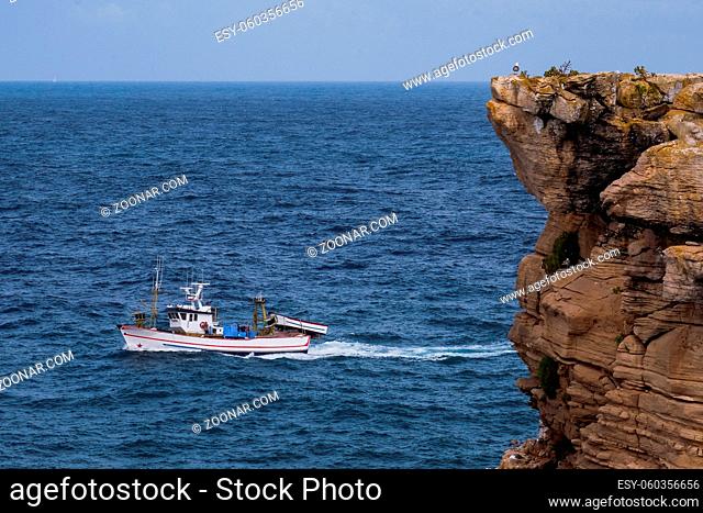 Peniche, Portugal - Rock Formations on the Atlantic Ocean waters near