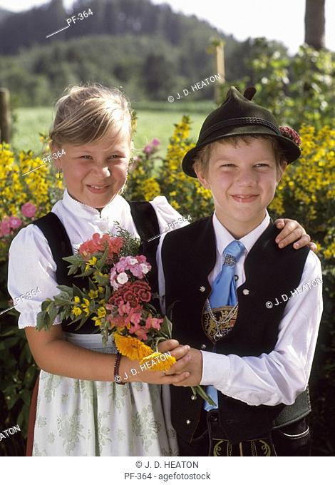 Germany. Bavarian costumes