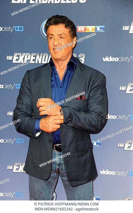 German premiere of 'The Expendables 3' at Residenz movie theatre. Featuring: Sylvester Stallone Where: Cologne, Germany When: 06 Aug 2014 Credit: Patrick...