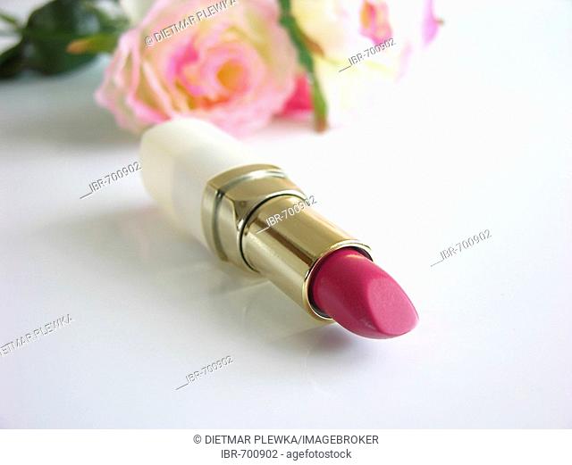 Lipstick with rose