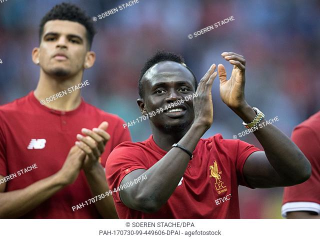 Liverpool's Sadio Mane, photographed at the international club friendly soccer match between Hertha BSC and FC Liverpool in the Olympia Stadium in Berlin
