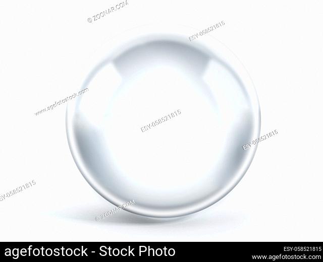 Crystal ball isolated on white background